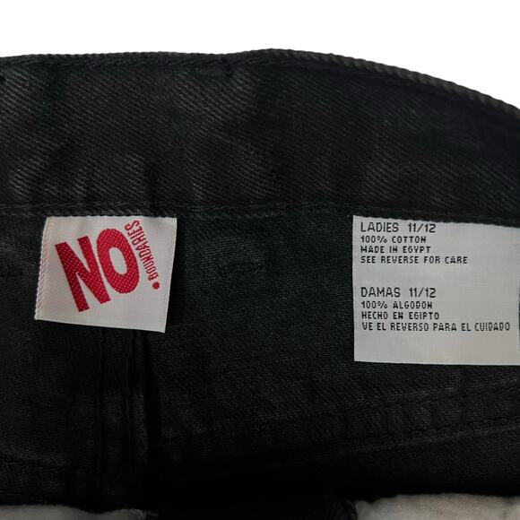 No Boundaries Black High Waist Denim Shorts Size 11/12 Women’s Vintage Look - Picture 3 of 6